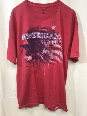 Hanes American Made Flying Eagle Red Large T Shirt T7