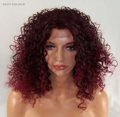 New Shoulder Length Curly Dark Brown/Burgundy Wig Amazon.com : NOBLE Synthetic Ombre Burgundy Wig Short Wavy  main image 2