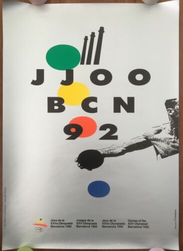 MANIFESTO,POSTER,AFFICHE 1992 BARCELONA OLIMPIC GAMES,ISERN ALBERT ART DESIGN - Photo 1 sur 1