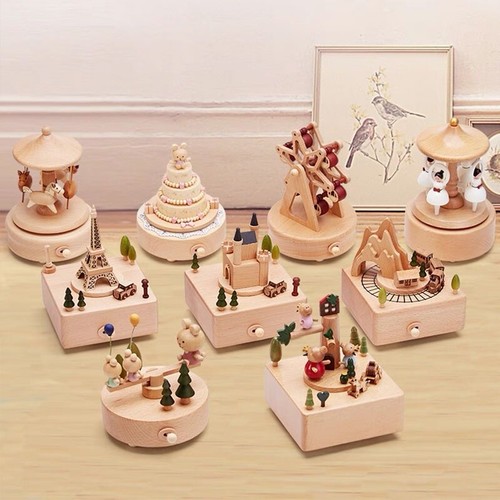 “Sky Waltz” Carousel Music Box - Castle in the Sky Theme, Perfect Xmas Gift - Picture 3 of 4