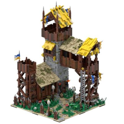 ZITIANYOUBUILD Orc Outpost Modular Building Medieval Watchtower 2568 Pieces