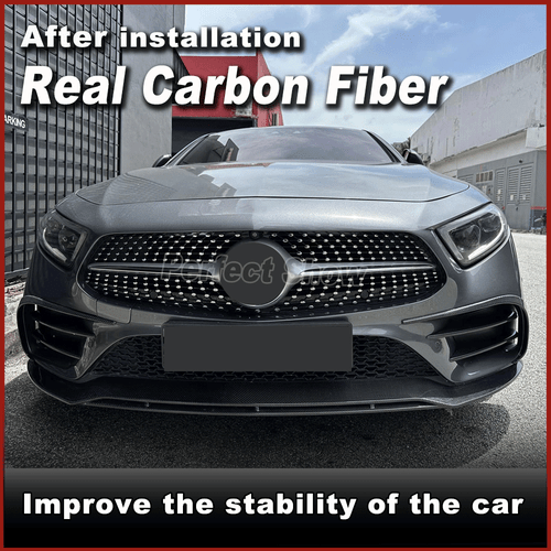 Divisor de aletas delanteras de carbono Canards se adapta a Mercedes C257 CLS400 550 2018-21 - Imagen 2 de 11