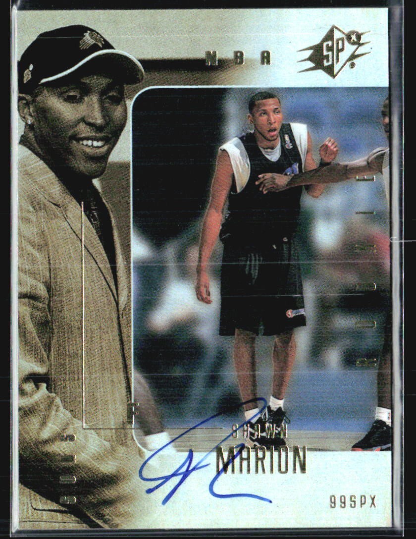 1999-00 SPx - Rookie Shawn Marion #99 /2500 Rc Auto