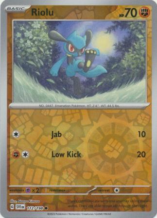 RIOLU 112/198 SCARLET VIOLET BASE POKEMON (REVERSE HOLO, NM)