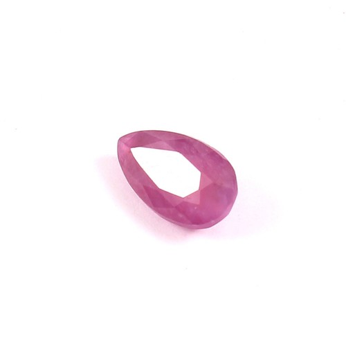 2.21 CT 100% Natural CERTIFIED Mozambique Ruby Loose Pear Gemstone Cut Unheated - Picture 4 of 5