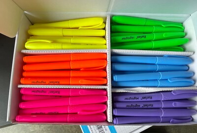 Rarlan Highlighters, Chisel Tip, Assorted Fluorescent, 96 Count Bulk Pack