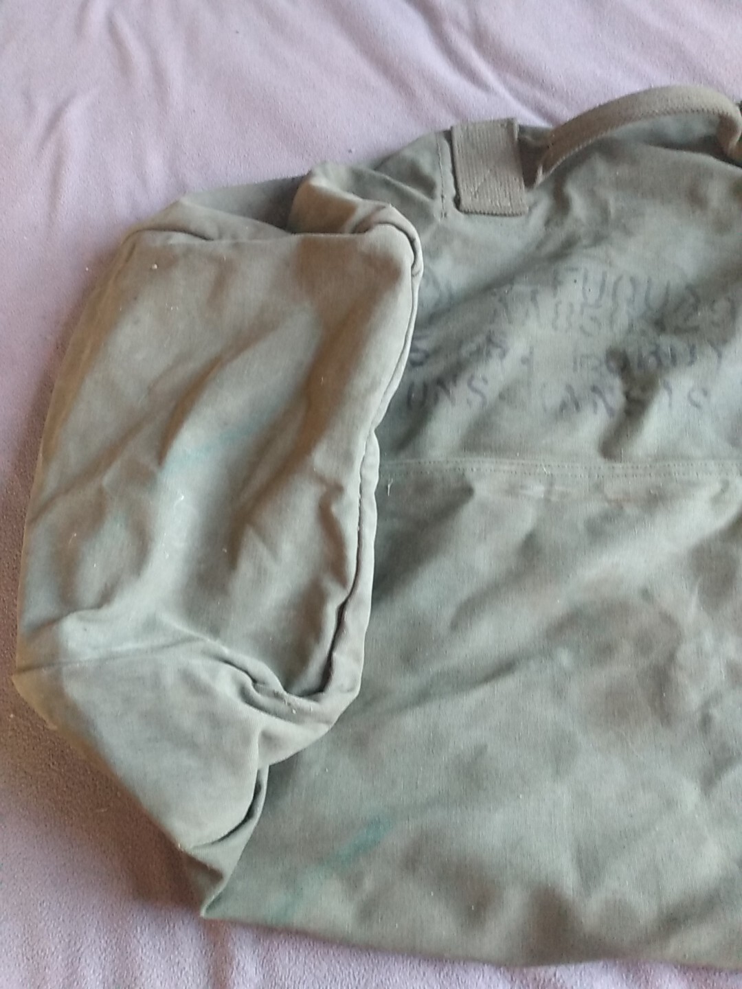 US Lg Military Canvas Duffle Bag Heavy Duty Top Load Handle  Strap Cargo Clothes image 2