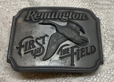 Remington Arms Co First in the Field Canadian Goose 1980 Belt Buckle Vintage