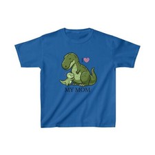 I Love My Mom T-Rex Dinosaur Hugs - Kids Heavy Cotton Tee