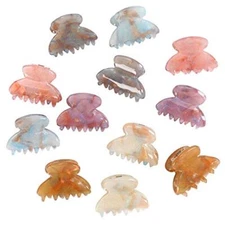 Claw Jaw Clips 12PCS Small for Thin Hair Styling Accessories Classic Sequins