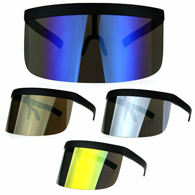 Extra Oversize Visor Style Huge Mask Color Funky Sunglasses
