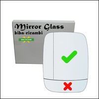 Glas Spiegel Ober- AsphäRisch Seite Sx-Guidatore FüR Renault Trafic III ( Jg )