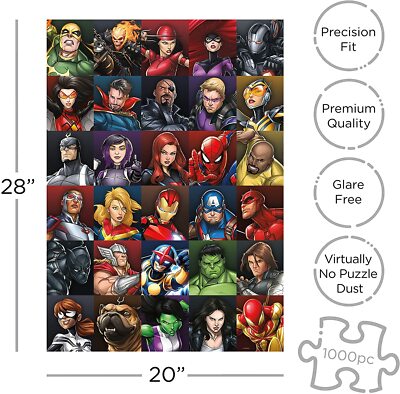 Marvel Puzzle Superheroes (1000 Piece Jigsaw Puzzle) | eBay
