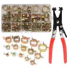 115X Hose Spring Clamps 6-22mm Fastener Fuel Water Line Pipe Air Tube Clips Kit