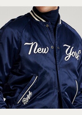 Polo Ralph Lauren New York NY Yankees MLB Satin Baseball Polo Ralph Lauren New York NY Yankees MLB Satin Baseball