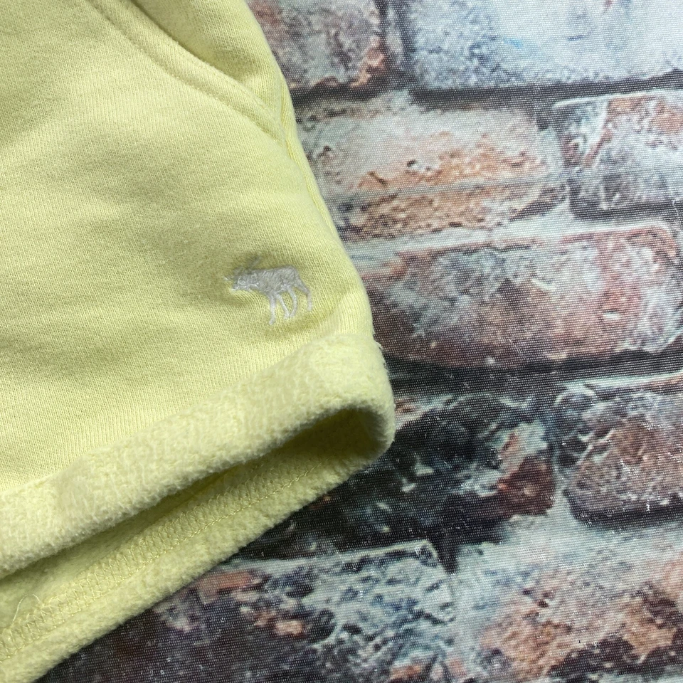 Abercrombie Fitch Kids Girls Shorts 5-6 Yellow Drawstrings Pull On Pockets - Image 2 of 4