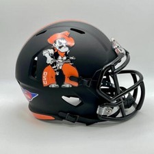 Casco da calcio Oklahoma State Cowboys PERSONALIZZATO nero opaco pistola Pete Mini