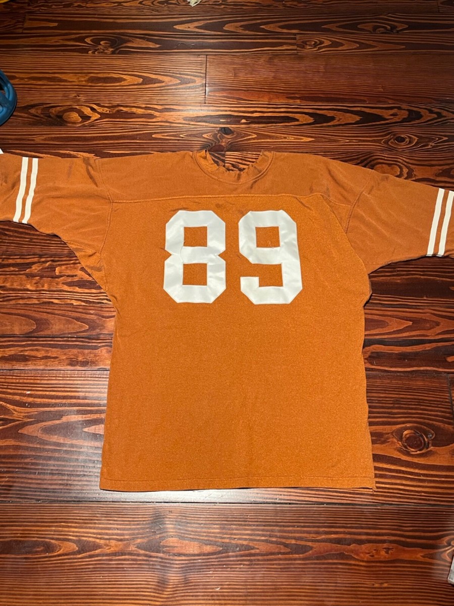 Vtg 1960s Texas Longhorns Football Game Used Worn Durene Jersey