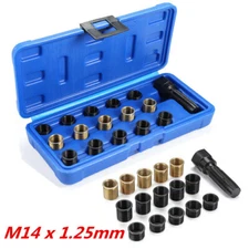 16 Pcs M14*1.25mm Spark Plug Re-thread Repair Tap Tool Set Kit Car SUV Universal