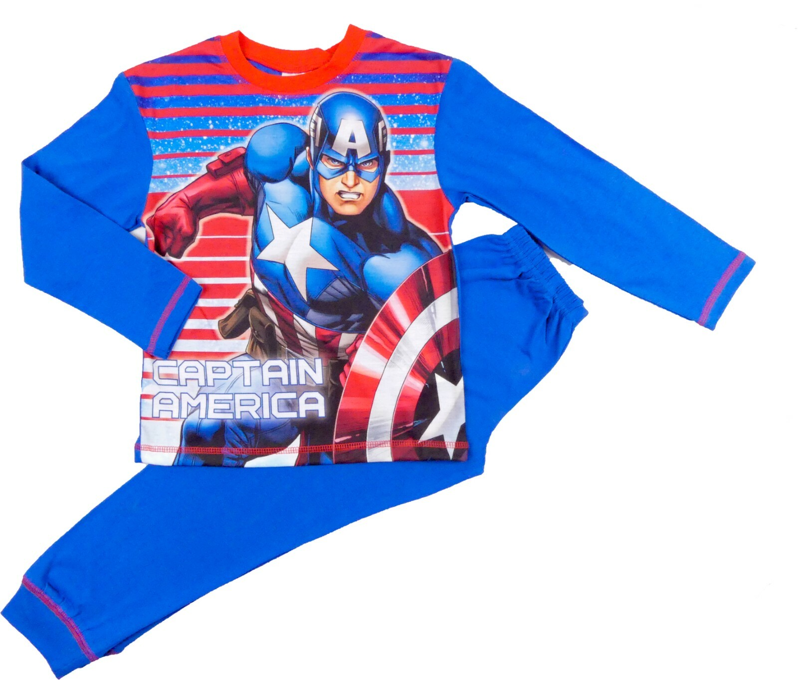 Boys Superhero Pyjama Set Comic Characters Marvel DC Heroes 4-5 Up To 11-12