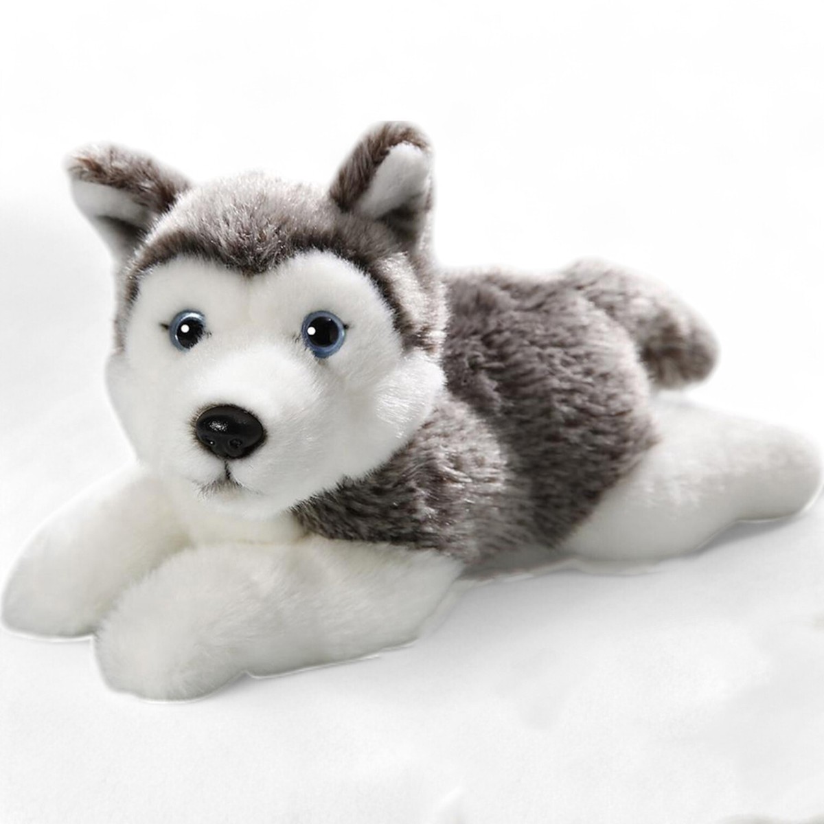 Carl Dick Husky Dog lying, Stuffed Animal, Plush Toy