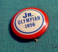 1956 Jr. Junior Olympian Pin Button Melbourne Olympics Metal Pinback Prize?