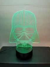 Visual 3D Star Wars Darth Vader LED Light Table Lamp Night Light Kids Bedroom 