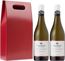 Wine Gift Duo Villa Maria Sauvignon Blanc - 2x 75cl Bottles in a Luxury Red Box