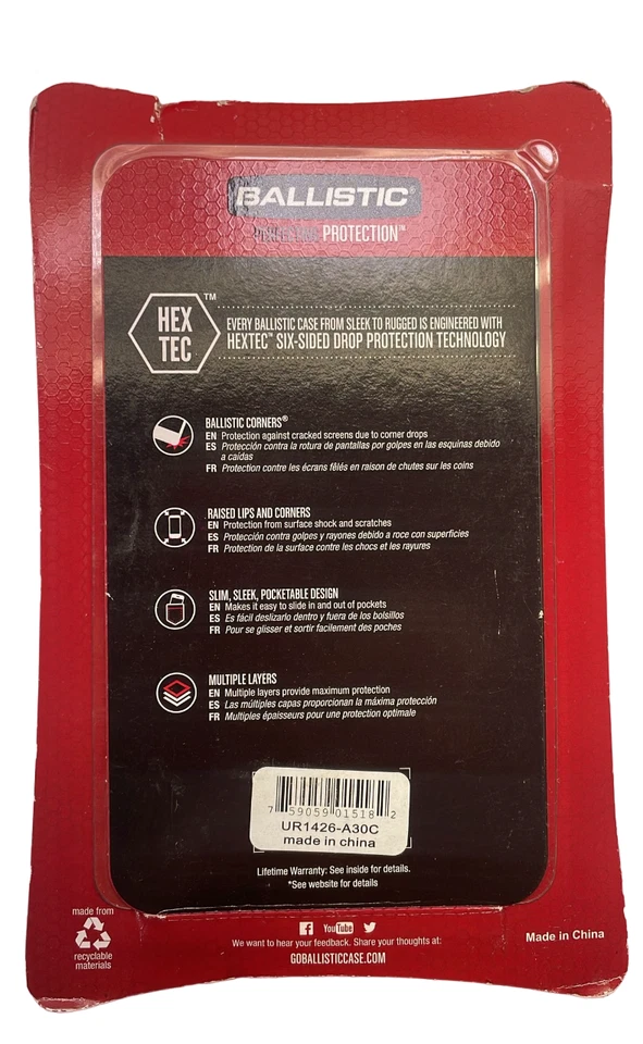 Funda Ballistic Urbanite para iPhone 6/6S Plus, Roja/Negro Foto 3 de 4