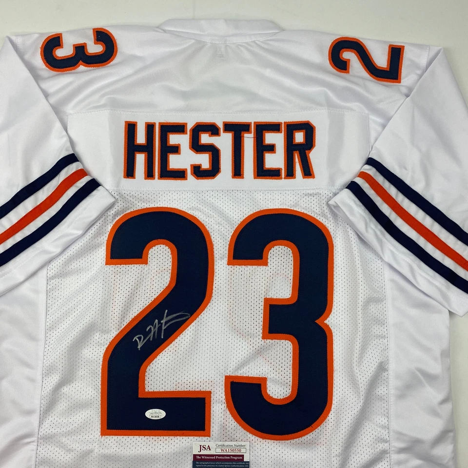 Autographed/Signed Devin Hester Chicago White Football Jersey JSA COA - Image 2 of 4