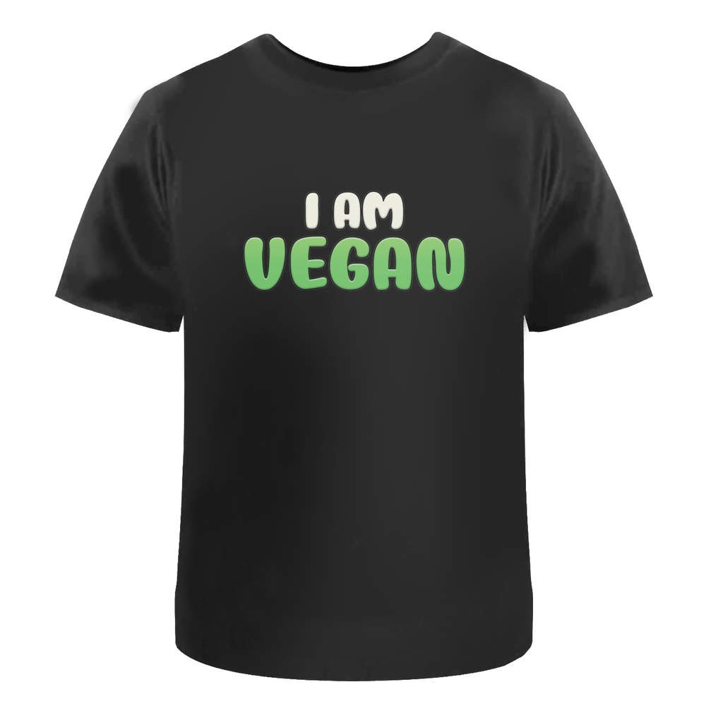 Unisex T-Shirt "I Am Vegan" - 100% Baumwolle (S-XXL) (TA039103)
