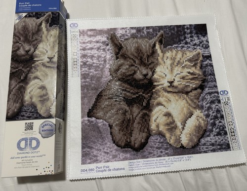 Sleeping Cats Diamond Dotz Completed 13.8X13.8 Kitty Kitties Art