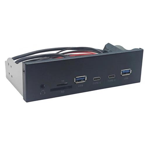 Compact USB 3 2 Gen1 Panel Converter with 5Gbits Speed and Card Reader