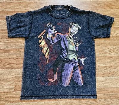 Vintage Batman and Joker The Dark Knight T Shirt Acid Wash