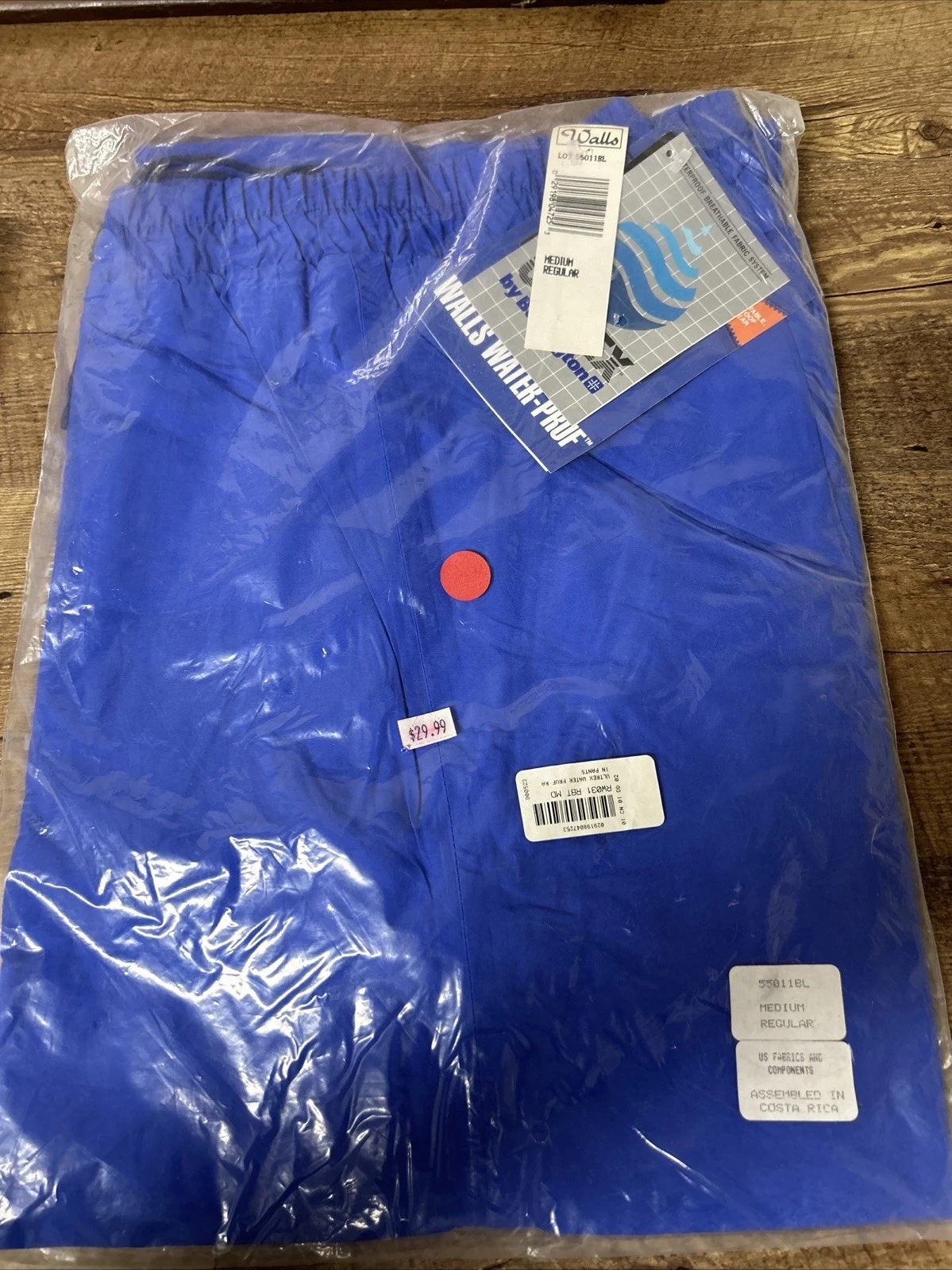 Vintage Walls Waterproof Pants Mens Medium Reg Size 32-34 100% Nylon
Opens in a new window or tab