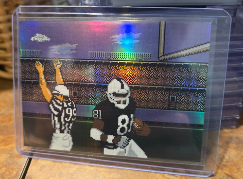 Tim Brown #TECMO-3 2025 Topps Chrome Tecmo card