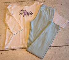 Girl's JANIE  JACK Size 12 Bird Theme Shirt  Blue Leggings Outfit