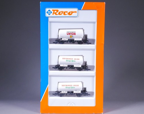 H0 DC Roco 44049 Kesselwagen-Set Dortmunder Union Bier DB in OVP #NP_570 | Condition: Gebraucht