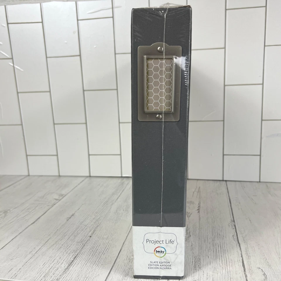 Libro de recortes Project Life de Becky Higgins 12x12 edición pizarra, patrón de panal Foto 3 de 4