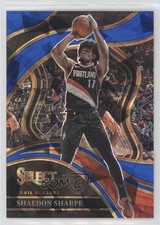2023-24 Panini Select Courtside Blue Cracked Ice Prizm Shaedon Sharpe #215 0b1f