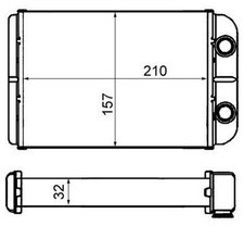 MAHLE AH 58 000S Wärmetauscher Innenraumheizung Kühler für FIAT BRAVO II (198)