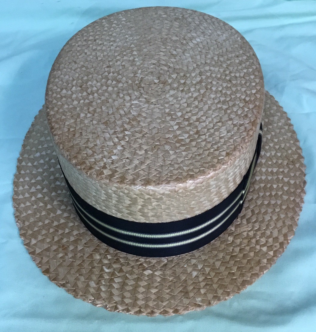 Vintage Straw hat boater Hats Sea Breeze men size 6 7/8 original