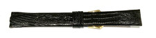 New Kreisler Genuine TEJU Lizard Grain Black LONG Watch Band
