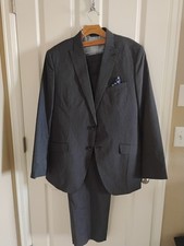 Banana Republic Tailored Fit Pinstripe Italian Fabric Suit 44R 38x32