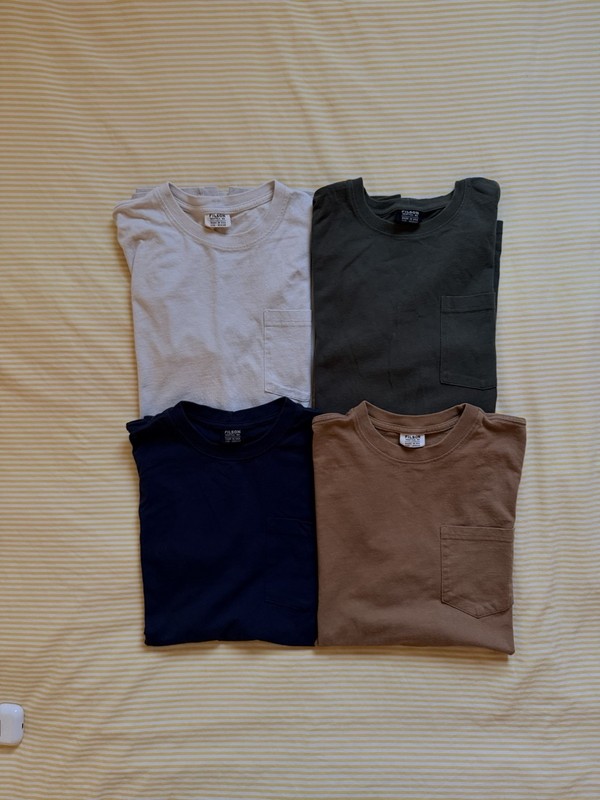 FILSON - Lot of 4 PIONEER POCKET T-SHIRT Size Medium Made In USA 100% Cotton
