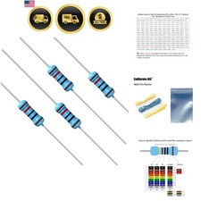 100 PCS 10K ohm Resistor 1/4w 0.25 Watt  1 Tolerance Metal Film Fixed Resist...