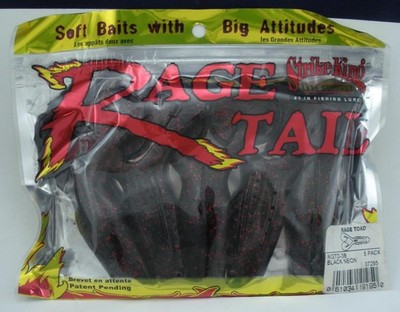 Strike King RGTD-38 Rage Toad Schwarz Neon