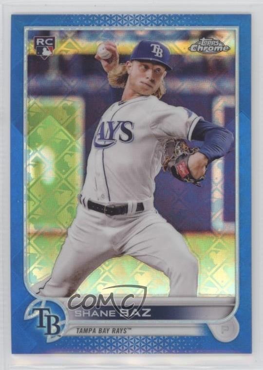 2022 Topps Chrome Logofractor Edition Blue Refractor 111/150 Shane Baz #8 uk2