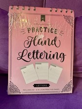 Practice Hand Lettering Spiral Notebook - 50 Worksheets - Brand New Calligraphy
