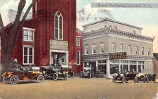 c.1915 Amos Post Automobile Garage Catskill NY post card Greene county